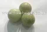 CDN1158 30mm round lemon jade decorations wholesale