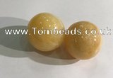 CDN1176 35mm round yellow jade decorations wholesale