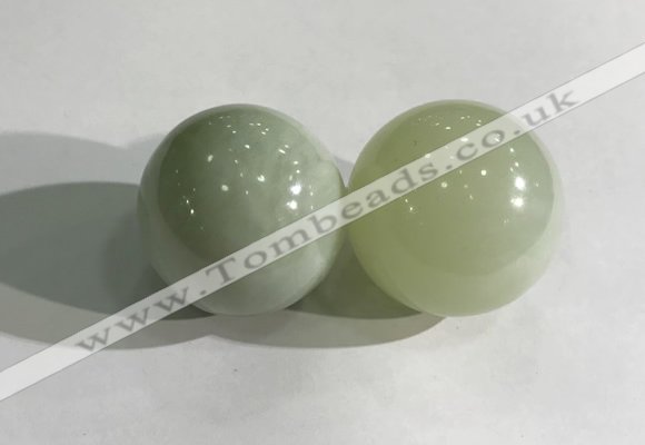 CDN1177 35mm round flower jade decorations wholesale