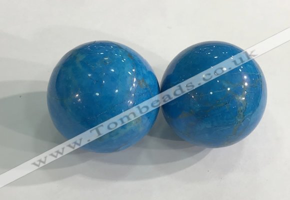 CDN1219 40mm round dyed white howlite decorations wholesale