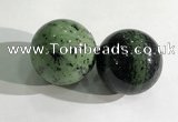 CDN1238 40mm round ruby zoisite decorations wholesale