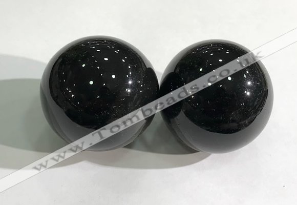 CDN1241 40mm round black obsidian decorations wholesale