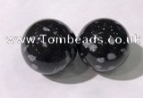 CDN1251 40mm round snowflake obsidian decorations wholesale