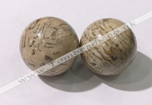 CDN1255 40mm round feldspar decorations wholesale