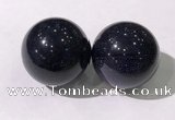 CDN1257 40mm round blue goldstone decorations wholesale