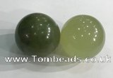CDN1267 40mm round flower jade decorations wholesale