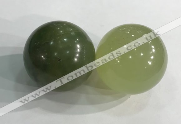 CDN1267 40mm round flower jade decorations wholesale