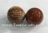 CDN1272 40mm round red jasper decorations wholesale