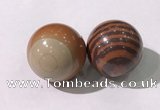 CDN1292 40mm round red picture jasper decorations wholesale