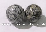 CDN1296 40mm round jasper decorations wholesale