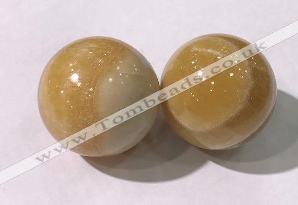 CDN1312 40mm round yellow calcite decorations wholesale