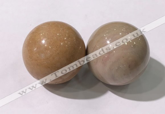 CDN1314 40mm round wood jasper decorations wholesale