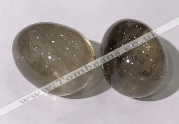 CDN1331 35*45mm egg-shaped smoky quartz decorations wholesale