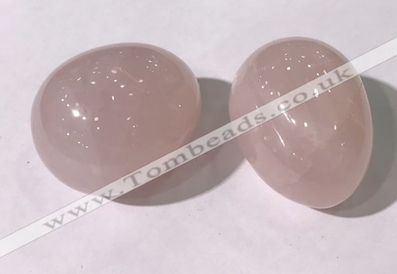 CDN1332 35*45mm egg-shaped rose quartz decorations wholesale