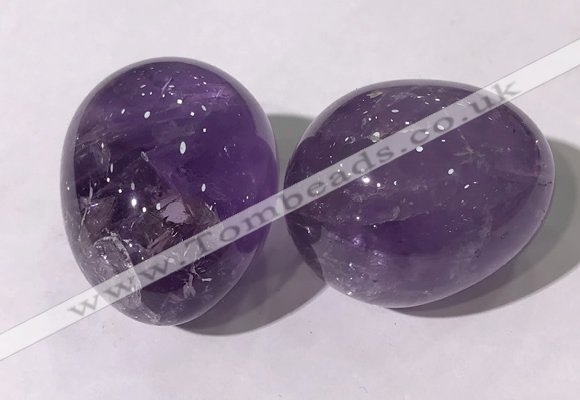 CDN1333 35*45mm egg-shaped amethyst decorations wholesale