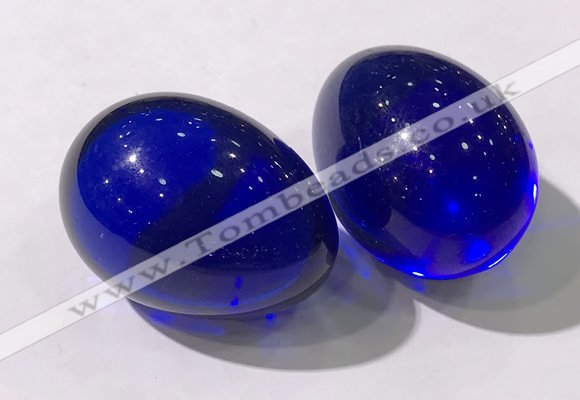 CDN1341 35*45mm egg-shaped glass decorations wholesale