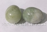 CDN1353 35*45mm egg-shaped flower jade decorations wholesale