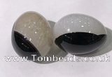 CDN1365 35*45mm egg-shaped druzy agate decorations wholesale