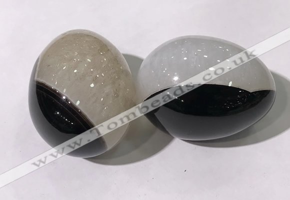 CDN1365 35*45mm egg-shaped druzy agate decorations wholesale