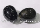 CDN1375 35*45mm egg-shaped golden obsidian decorations wholesale