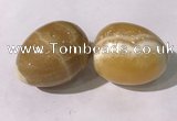 CDN1380 35*45mm egg-shaped yellow calcite decorations wholesale