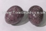 CDN1387 35*45mm egg-shaped lilac jasper decorations wholesale