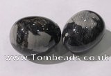 CDN1394 35*45mm egg-shaped silver leaf jasper decorations wholesale