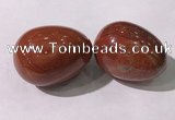 CDN1398 35*45mm egg-shaped red jasper decorations wholesale