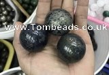 CDN14 35mm round pyrite gemstone decorations wholesale