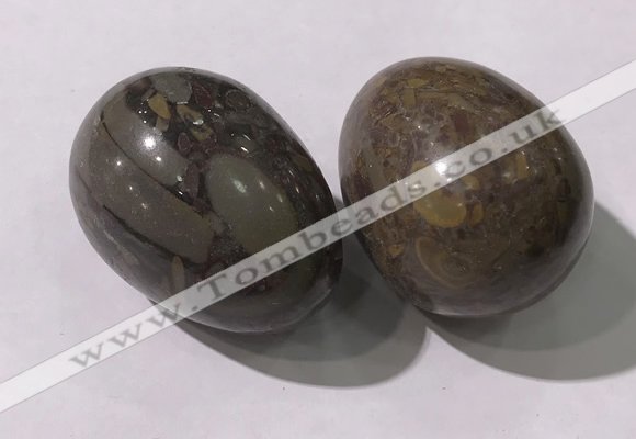 CDN1400 35*45mm egg-shaped tiger skin jasper decorations wholesale