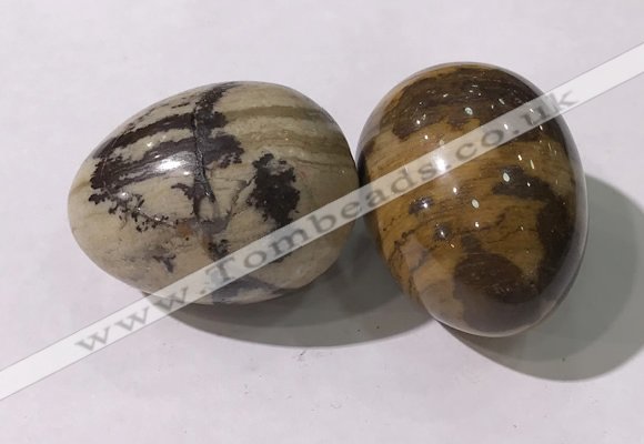 CDN1402 35*45mm egg-shaped jasper decorations wholesale