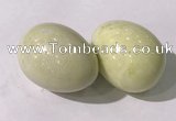 CDN1408 35*45mm egg-shaped yellow jasper decorations wholesale