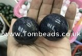 CDN15 40mm round pyrite gemstone decorations wholesale