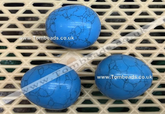 CDN316 30*40mm egg-shaped imitation turquoise decorations wholesale