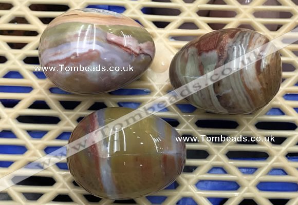 CDN317 30*40mm egg-shaped ocean agate decorations wholesale