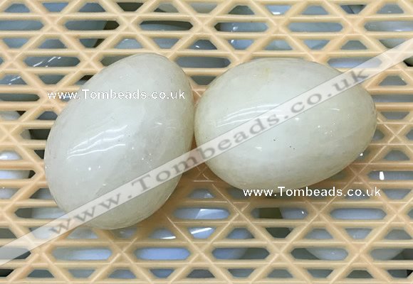 CDN335 35*50mm egg-shaped yellow jade decorations wholesale