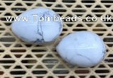 CDN341 35*50mm egg-shaped white howlite decorations wholesale