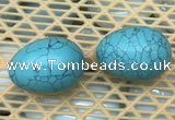 CDN342 35*50mm egg-shaped imitation turquoise decorations wholesale