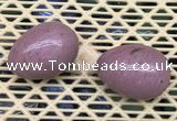 CDN344 35*50mm egg-shaped pink wooden fossil jasper decorations