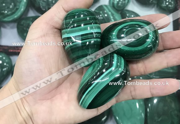 CDN37 25*40mm - 30*45mm egg-shaped natural malachite decorations