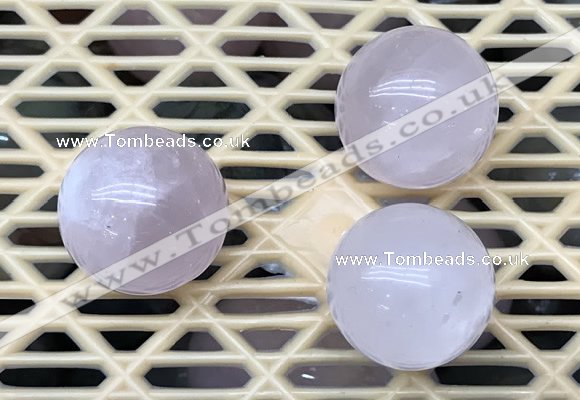 CDN370 25mm round rose quartz decorations wholesale