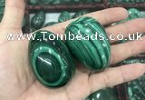 CDN38 32*50mm - 35*53mm egg-shaped natural malachite decorations