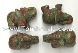 CDN389 20*40*30mm elephant unakite decorations wholesale