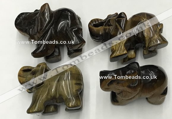 CDN392 20*40*30mm elephant yellow tiger eye decorations wholesale