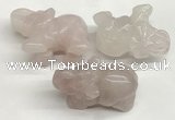 CDN400 25*50*35mm elephant rose quartz decorations wholesale