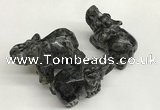 CDN405 25*50*35mm elephant black labradorite decorations wholesale