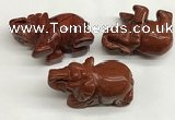 CDN411 25*50*35mm elephant red jasper decorations wholesale