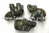 CDN414 25*50*35mm elephant dragon blood jasper decorations wholesale