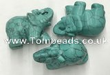 CDN417 25*50*35mm elephant imitation turquoise decorations wholesale