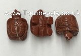 CDN440 28*45*22mm turtle red jasper decorations wholesale